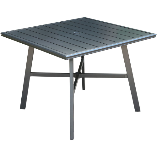 Commercial Aluminum 38" Square Slat Top Table